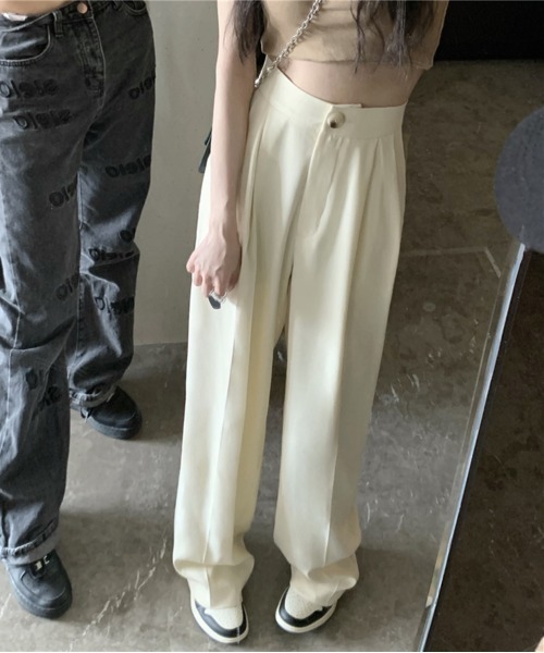 by muni:r（バイ ムニール）の「さらさらロングピンタックスラックス（スラックス・レディース・アイボリー/ブラウン・SMALL/MEDIUM）」の15枚目の写真