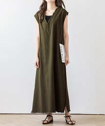 La-gemme | 深Vネックフリンジロングワンピース(ワンピース)