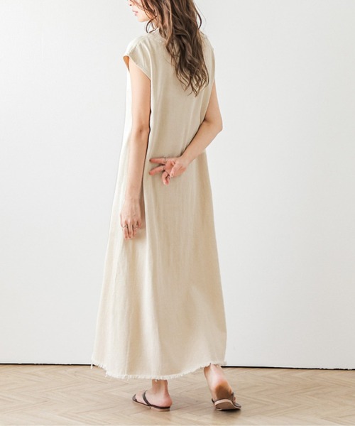 ⭐︎美品　ルネ　リネンワンピース　ベージュピンク　34 夏の最終お値下げです！ ルネ リネンワンピース ベージュピンク 34 夏の最終お値下げです