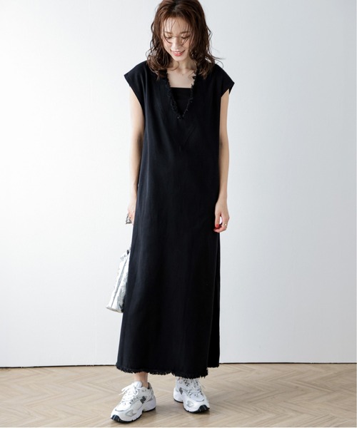 ASTRAETフリンジ Vネック ワンピース ASTRAET（アストラット）の「ASTRAET（アストラット）フリンジ V