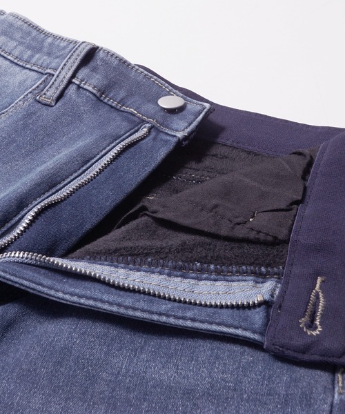 coca（coca）（コカ）の「起毛デニムテーパードパンツ（デニムパンツ・レディース・ライトブルー・S/M/L）」の8枚目の写真