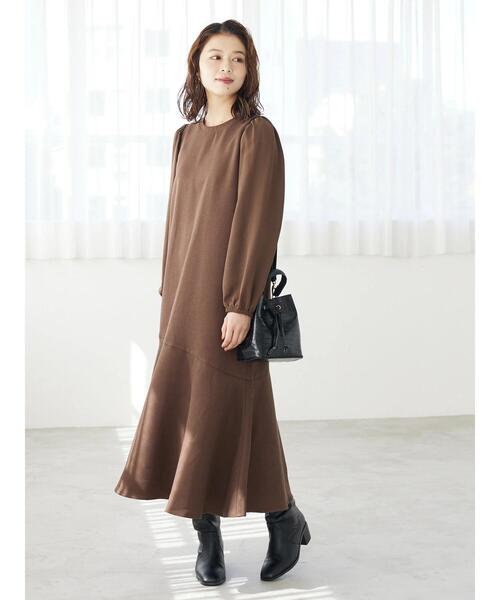 ELENCARE DUE（エレンカーレデュエ）の「・ELENCARE DUE マーメイドキリカエワンピース＊（ワンピース・レディース・ブラウン/ブラック/グレイッシュベージュ・FREE）」の9枚目の写真