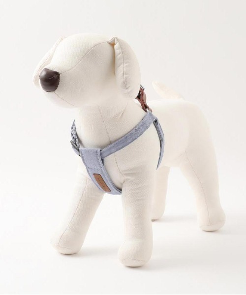 moncheri（モンシェリ）の「レザー×リネンハーネス（リード/ハーネス/首輪・レディース・ブルー/ベージュ/ブラウン/カーキ/ピンク/チャコールグレー・S/L/M/XS/XL）」の17枚目の写真