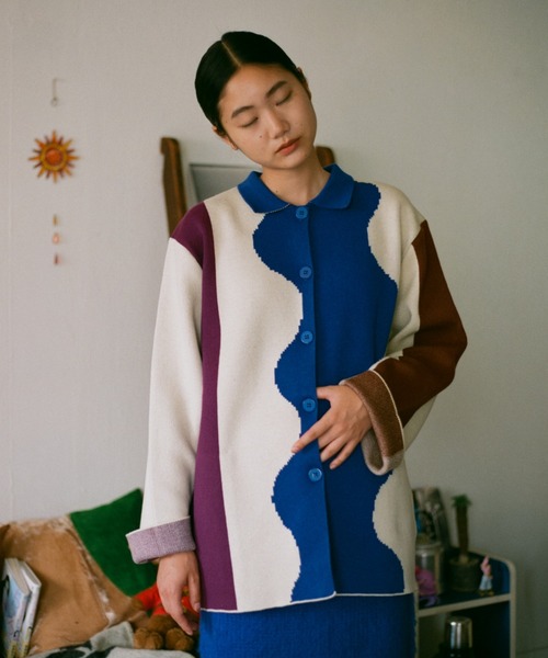 PAMM（パム）の「寛大なインテリアのニットジャケット（その他アウター 