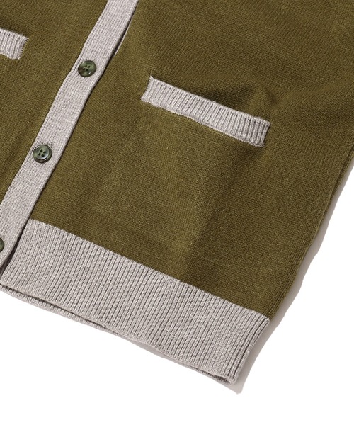 UGG（アグ）の「UGG@mos サイド ストライプ ニット カーディガン / アグ サイド ストライプ ニット カーディガン（カーディガン/ボレロ・レディース・ベージュ/カーキ・M/L）」の3枚目の写真