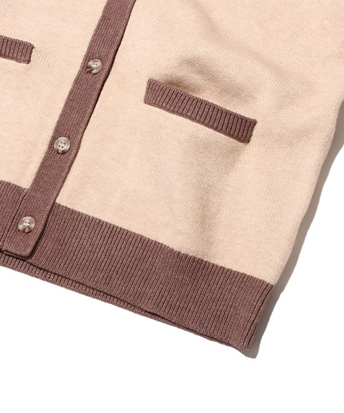 UGG（アグ）の「UGG@mos サイド ストライプ ニット カーディガン / アグ サイド ストライプ ニット カーディガン（カーディガン/ボレロ・レディース・ベージュ/カーキ・M/L）」の9枚目の写真