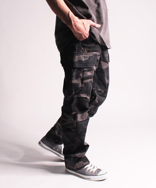 AVIREX（アヴィレックス）の「BASIC FATIGUE PANTS / ベーシック ファティーグ パンツ / AVIREX / アヴィレックス（カーゴパンツ・メンズ・カーキ/ブラック/オリーブ系/オリーブ系1/グレー系その他7/グレー・L/2XL/XL/M/S）」の4枚目の写真