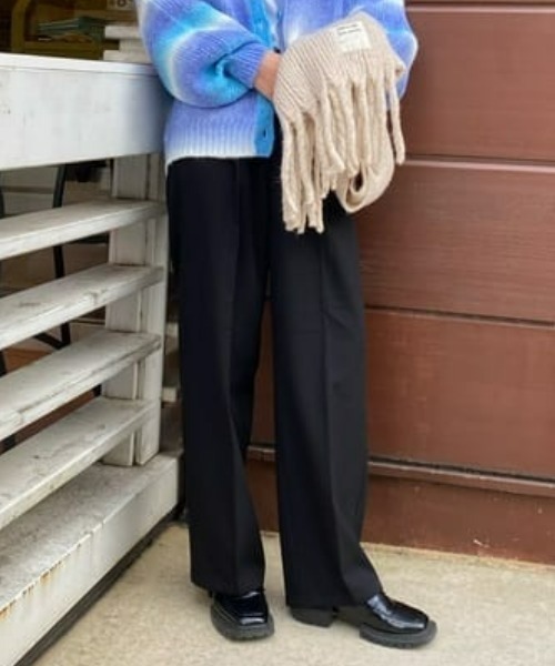 RODEO CROWNS WIDE BOWL（ロデオクラウンズワイドボウル）の「DAILY DADスラックス（スラックス・レディース・杢グレー/マスタード/ブラック/ダークグリーン・SMALL/MEDIUM）」の2枚目の写真