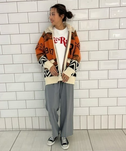 RODEO CROWNS WIDE BOWL（ロデオクラウンズワイドボウル）の「DAILY DADスラックス（スラックス・レディース・杢グレー/マスタード/ブラック/ダークグリーン・SMALL/MEDIUM）」の17枚目の写真