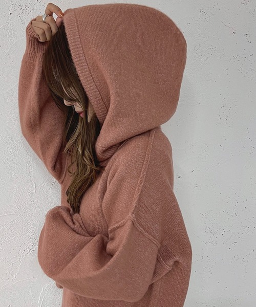 apres jour mignon(アプレジュールミニョン)の「バラクラバSETニット【ZOZOTOWN限定アイテム】(ニット/セーター・レディース・ベージュ/ピンク/アイボリー・X-LARGE/フリー)」の3枚目の写真