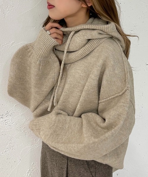 apres jour mignon(アプレジュールミニョン)の「バラクラバSETニット【ZOZOTOWN限定アイテム】(ニット/セーター・レディース・ベージュ/ピンク/アイボリー・X-LARGE/フリー)」の20枚目の写真