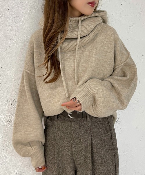 apres jour mignon(アプレジュールミニョン)の「バラクラバSETニット【ZOZOTOWN限定アイテム】(ニット/セーター・レディース・ベージュ/ピンク/アイボリー・X-LARGE/フリー)」の17枚目の写真