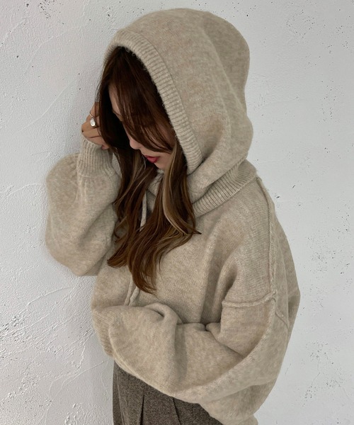 apres jour mignon(アプレジュールミニョン)の「バラクラバSETニット【ZOZOTOWN限定アイテム】(ニット/セーター・レディース・ベージュ/ピンク/アイボリー・X-LARGE/フリー)」の9枚目の写真