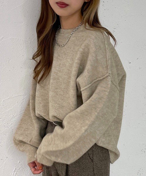 apres jour mignon(アプレジュールミニョン)の「バラクラバSETニット【ZOZOTOWN限定アイテム】(ニット/セーター・レディース・ベージュ/ピンク/アイボリー・X-LARGE/フリー)」の10枚目の写真