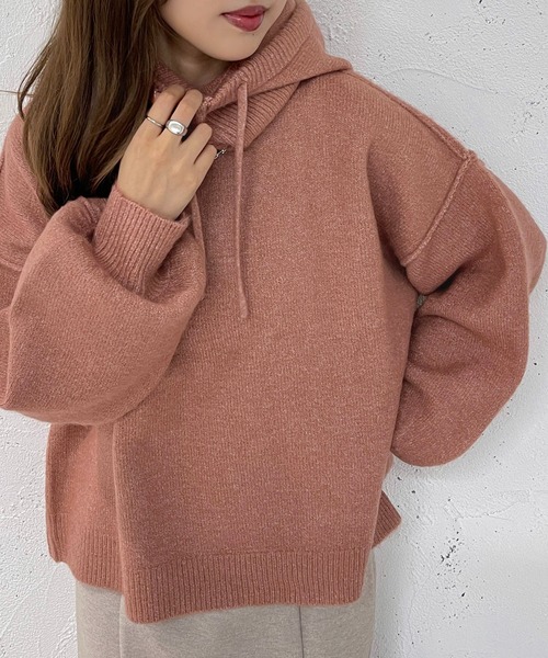 apres jour mignon(アプレジュールミニョン)の「バラクラバSETニット【ZOZOTOWN限定アイテム】(ニット/セーター・レディース・ベージュ/ピンク/アイボリー・X-LARGE/フリー)」の15枚目の写真