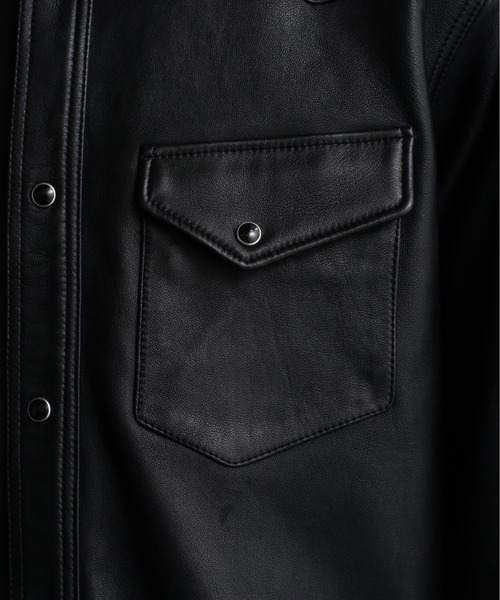 schott（ショット）の「Schott/ショット/LAMB LEATHER WESTERN SHIRT