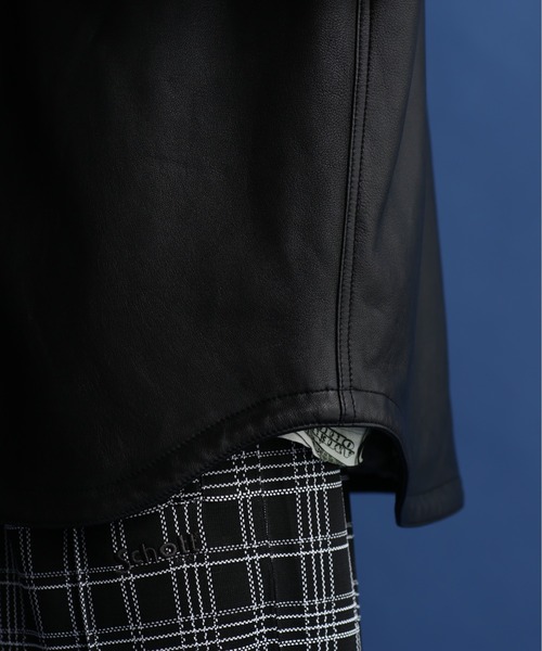 Schott ラムレザー ウエスタンシャツ黒 ドル札柄 schott（ショット）の「Schott/ショット/LAMB LEATHER WESTERN