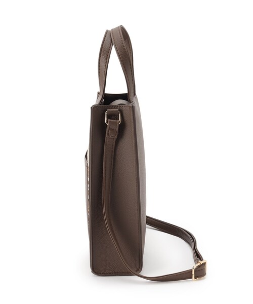 SHOO・LA・RUE(シューラルー)の「◆チェック/ジャカード柄スクエアショルダー(ショルダーバッグ・レディース・ブラック系1/ベージュ/ブラウン・00)」の15枚目の写真