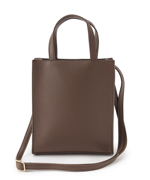 SHOO・LA・RUE(シューラルー)の「◆チェック/ジャカード柄スクエアショルダー(ショルダーバッグ・レディース・ブラック系1/ベージュ/ブラウン・00)」の12枚目の写真