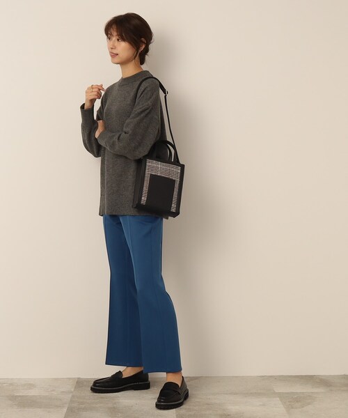 SHOO・LA・RUE(シューラルー)の「◆チェック/ジャカード柄スクエアショルダー(ショルダーバッグ・レディース・ブラック系1/ベージュ/ブラウン・00)」の16枚目の写真