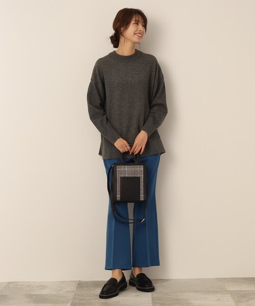 SHOO・LA・RUE(シューラルー)の「◆チェック/ジャカード柄スクエアショルダー(ショルダーバッグ・レディース・ブラック系1/ベージュ/ブラウン・00)」の13枚目の写真