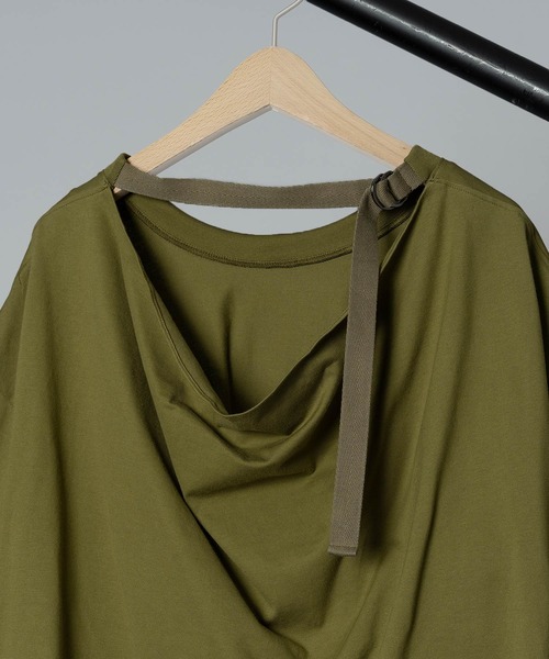 SAYAKADAVIS(サヤカディヴィス)の「【 SAYAKADAVIS / サヤカデイヴィス 】 Cropped Draped Back Tee / クロップドドレープバックTシャツ(Tシャツ/カットソー・レディース・ホワイト/ブラック/オリーブ・SMALL)」の12枚目の写真