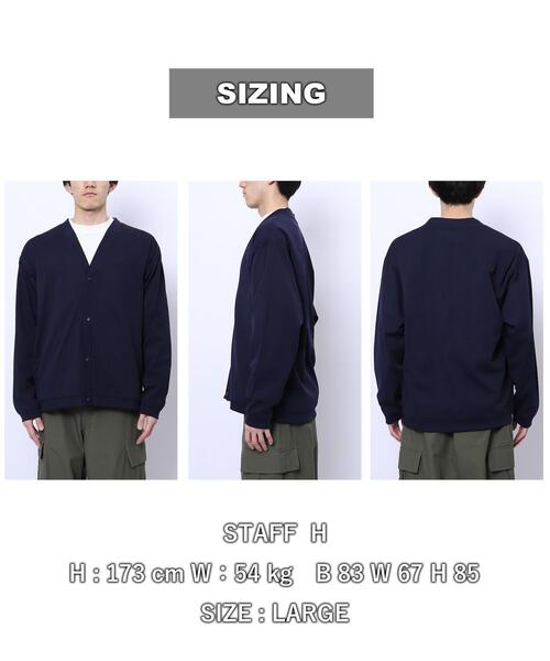 coen（コーエン）の「極楽FITスナップカーディガン23SS（カーディガン/ボレロ・メンズ・ブラック/モカ/ネイビー・S/M/L/XL）」の12枚目の写真