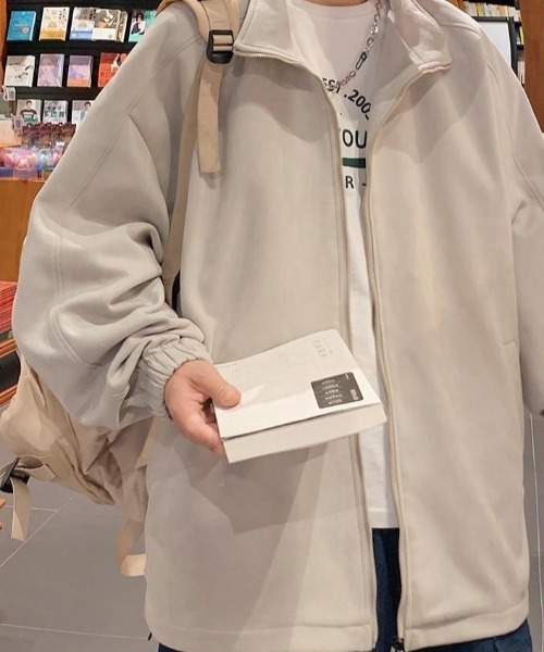 VIBGYOR(ヴィブジョー)の「【バーレスク】フェイクスエードスタンドネックブルゾン(BQ)(ブルゾン・メンズ・グレー/ブラック/アイボリー・FREE)」の7枚目の写真