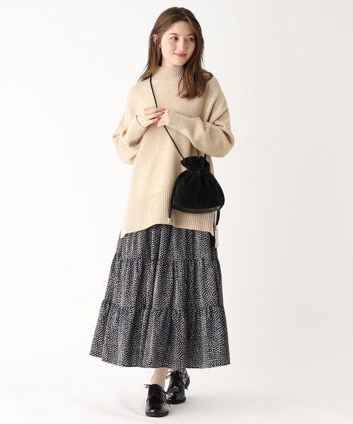 OPAQUE.CLIP（オペークドットクリップ）の「◆プリーツドローストリングミニショルダーバッグ（ショルダーバッグ・レディース・ベージュ/オフホワイト/ブラック/カーキ/ホワイト系4/ブラック系1/ブルー系6/ライトイエロー系2・00）」の12枚目の写真