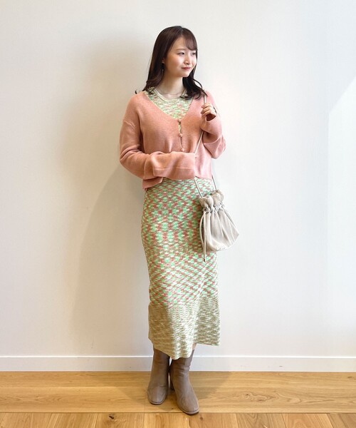 OPAQUE.CLIP（オペークドットクリップ）の「◆プリーツドローストリングミニショルダーバッグ（ショルダーバッグ・レディース・ベージュ/オフホワイト/ブラック/カーキ/ホワイト系4/ブラック系1/ブルー系6/ライトイエロー系2・00）」の14枚目の写真