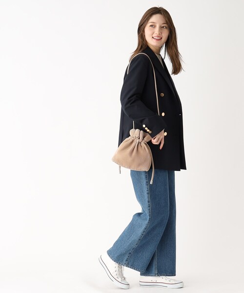 OPAQUE.CLIP（オペークドットクリップ）の「◆プリーツドローストリングミニショルダーバッグ（ショルダーバッグ・レディース・ベージュ/オフホワイト/ブラック/カーキ/ホワイト系4/ブラック系1/ブルー系6/ライトイエロー系2・00）」の15枚目の写真