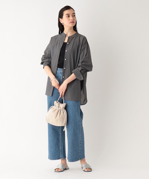 OPAQUE.CLIP（オペークドットクリップ）の「◆プリーツドローストリングミニショルダーバッグ（ショルダーバッグ・レディース・ベージュ/オフホワイト/ブラック/カーキ/ホワイト系4/ブラック系1/ブルー系6/ライトイエロー系2・00）」の17枚目の写真