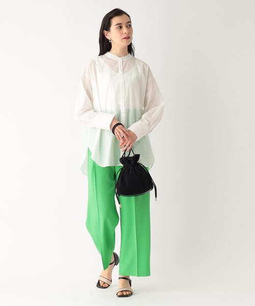 OPAQUE.CLIP（オペークドットクリップ）の「◆プリーツドローストリングミニショルダーバッグ（ショルダーバッグ・レディース・ベージュ/オフホワイト/ブラック/カーキ/ホワイト系4/ブラック系1/ブルー系6/ライトイエロー系2・00）」の19枚目の写真