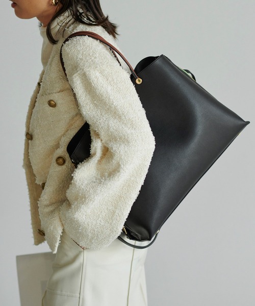 E'POR（エポール）の「【WEB限定】【E'POR】【A4対応】Y BAG Medium+（トートバッグ・レディース・ブラック系その他2/グレー系その他/ベージュ系その他2/ダークブラウン/ライトグレー/オリーブ・FREE）」の12枚目の写真