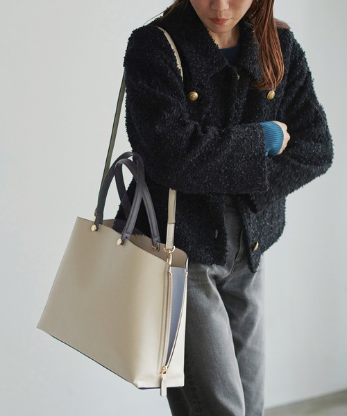 E'POR（エポール）の「【WEB限定】【E'POR】【A4対応】Y BAG Medium+（トートバッグ・レディース・ブラック系その他2/グレー系その他/ベージュ系その他2/ダークブラウン/ライトグレー/オリーブ・FREE）」の21枚目の写真