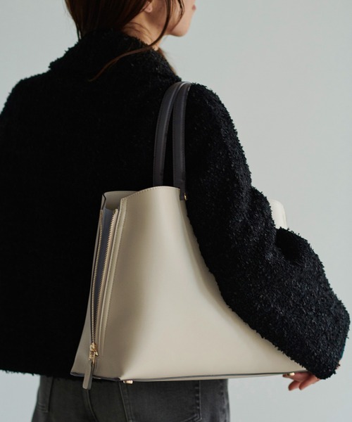 E'POR（エポール）の「【WEB限定】【E'POR】【A4対応】Y BAG Medium+（トートバッグ・レディース・ブラック系その他2/グレー系その他/ベージュ系その他2/ダークブラウン/ライトグレー/オリーブ・FREE）」の8枚目の写真