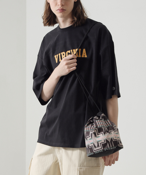 PENDLETON（ペンドルトン）の「【PENDLETON / ペンドルトン】エフェクトポーチ / DRAW POUCH / 巾着バッグ（ショルダーバッグ・メンズ・ライトグレー/ブラック/ネイビー・フリー）」の12枚目の写真