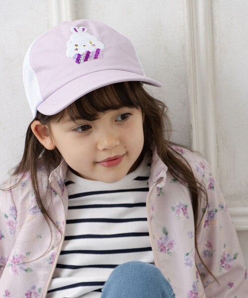 ANY（エニィ）の「ミラクルスパンコール メッシュ キャップ（キャップ・キッズ・ライトグリーン系/ピンク系・56/52/54）」の2枚目の写真