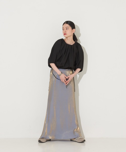 NOMINE(ノミネ)の「【前後着用可】ボリューム2WAYブラウス(シャツ/ブラウス・レディース・ブラック/グリーン/ダークオレンジ/ホワイト・フリー)」の19枚目の写真