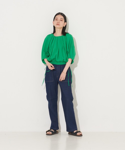 NOMINE(ノミネ)の「【前後着用可】ボリューム2WAYブラウス(シャツ/ブラウス・レディース・ブラック/グリーン/ダークオレンジ/ホワイト・フリー)」の16枚目の写真