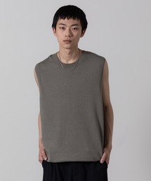 定価¥41,800 ATTACHMENTウール ギャバジン ベルテッドジレ セール】ウール ギャバジン ベルテッドジレ / WO GABARDINE