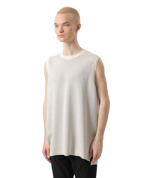 ATTACHMENT（アタッチメント）の「CU/CO×PE ダブルフェイス ニットベスト  /  CU/CO×PE DOUBLE FACE KNIT VEST（ベスト・メンズ・オフホワイト/ブラック/カーキ系・1/2）」の5枚目の写真