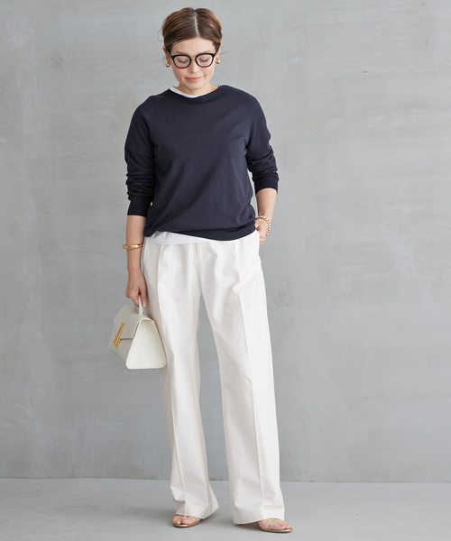 Deuxieme Classe（ドゥーズィエムクラス）の「TUCK CHINO ワイドパンツ（チノパンツ・レディース・ホワイト/ベージュ・34/36/38）」の6枚目の写真