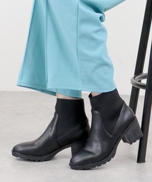 LibertyDoll/ニット切り替え6cmヒールブーツ(9052)