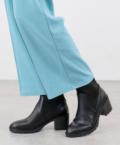 LibertyDoll(リバティードール)の「LibertyDoll/ニット切り替え6cmヒールブーツ(9052)(ブーツ・レディース・ブラック/ダークブラウン・M/S/LL/L)」の7枚目の写真