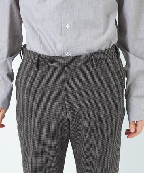 green label relaxing（グリーンレーベルリラクシング）の「トロピカル 千鳥柄 スリム スラックス -ストレッチ・ウォッシャブル・ウエストアジャスター-（スラックス・メンズ・グレー/ネイビー・S/M/L/XL/XS）」の6枚目の写真