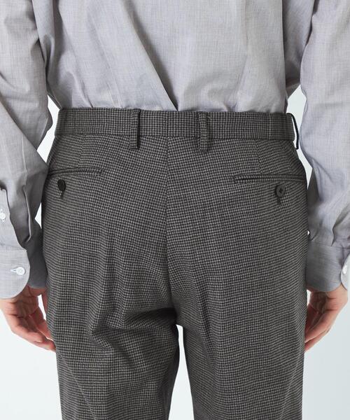 green label relaxing（グリーンレーベルリラクシング）の「トロピカル 千鳥柄 スリム スラックス -ストレッチ・ウォッシャブル・ウエストアジャスター-（スラックス・メンズ・グレー/ネイビー・S/M/L/XL/XS）」の9枚目の写真