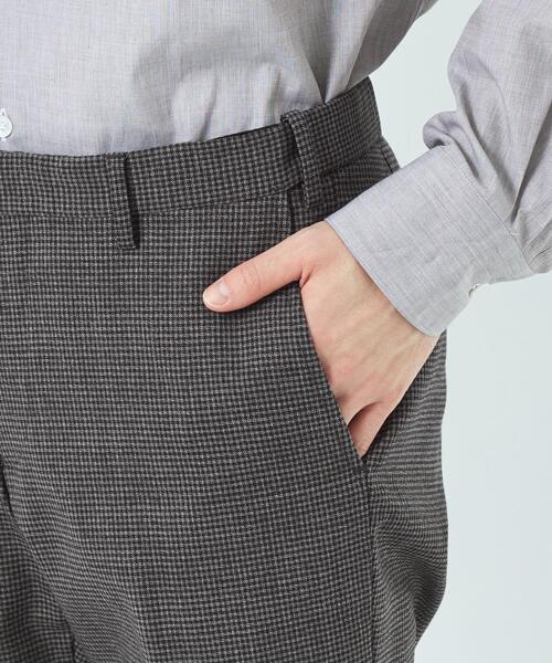 green label relaxing（グリーンレーベルリラクシング）の「トロピカル 千鳥柄 スリム スラックス -ストレッチ・ウォッシャブル・ウエストアジャスター-（スラックス・メンズ・グレー/ネイビー・S/M/L/XL/XS）」の12枚目の写真