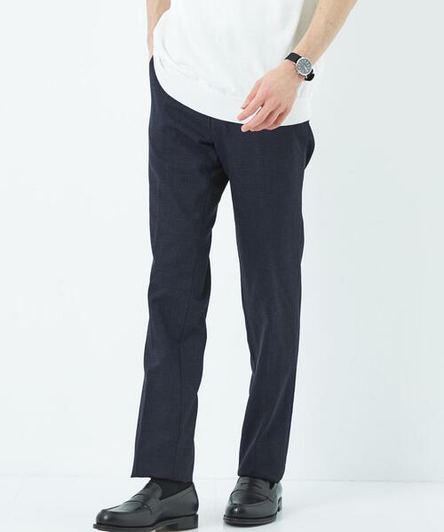 green label relaxing（グリーンレーベルリラクシング）の「トロピカル 千鳥柄 スリム スラックス -ストレッチ・ウォッシャブル・ウエストアジャスター-（スラックス・メンズ・グレー/ネイビー・S/M/L/XL/XS）」の16枚目の写真