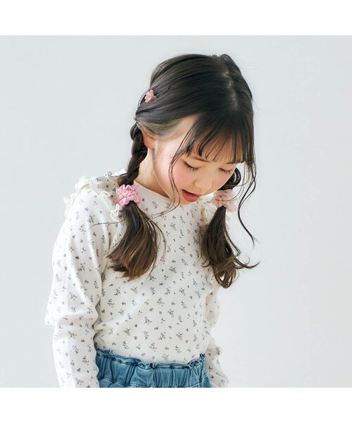 apres les cours（アプレレクール）の「お花クリップ&シュシュセット（シュシュ・キッズ・ピンク/ラベンダー・FREE）」の4枚目の写真